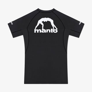 Rashguard Manto Logo Podwójny z krótkim rękawem Czarny-Combat Arena