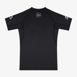 Rashguard Manto Ranked 25 maniche corte Nero-Combat Arena