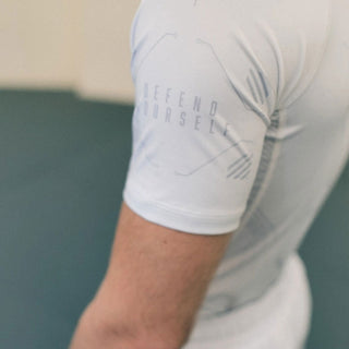 Rashguard Manto Shield maniche corte Bianco-Combat Arena