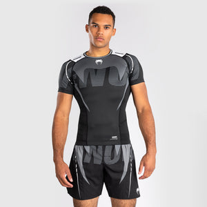 Rashguard Venum Adrenaline krótki rękaw Czarny-szary-Combat Arena