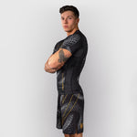 Rashguard Venum Matupa krótki rękaw Czarny-szary-Combat Arena