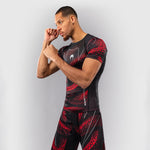 Rashguard Venum Matupa krótki rękaw czarno-czerwony-Combat Arena