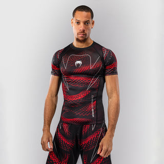 Rashguard Venum Matupa krótki rękaw czarno-czerwony-Combat Arena