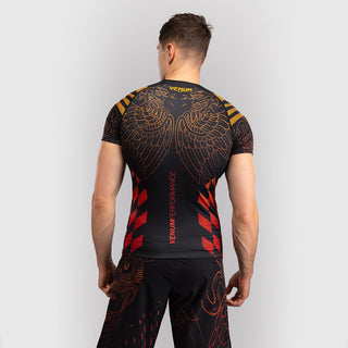 Rashguard Venum Quetzal Fury krótki rękaw czarno-czerwony 