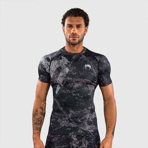 Rashguard Venum Rage & Workout krótki rękaw Czarny-szary-Combat Arena