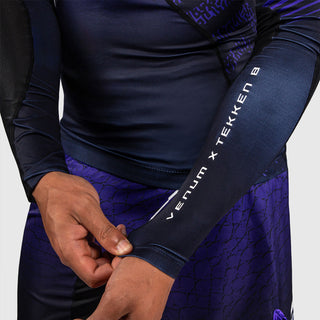 Rashguard Venum Tekken 8 Kazuya długi rękaw Czarny-fioletowy-Combat Arena