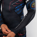 Rashguard Venum Tekken 8 Yoshimitsu długi rękaw czarno-pomarańczowy-Combat Arena