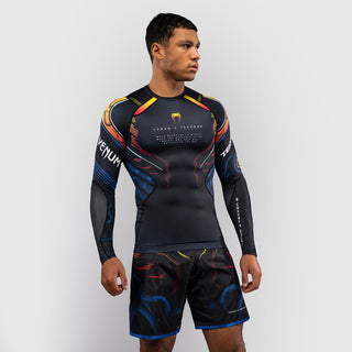 Rashguard Venum Tekken 8 Yoshimitsu długi rękaw czarno-pomarańczowy-Combat Arena