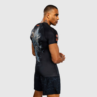 Rashguard Venum Thunder Dragon maniche corte Nero-Combat Arena