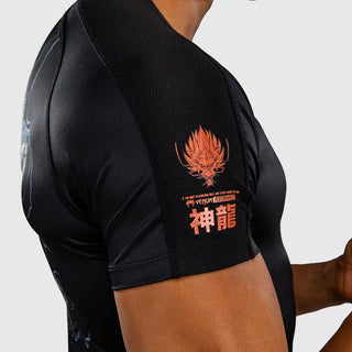 Rashguard Venum Thunder Dragon maniche corte Nero-Combat Arena