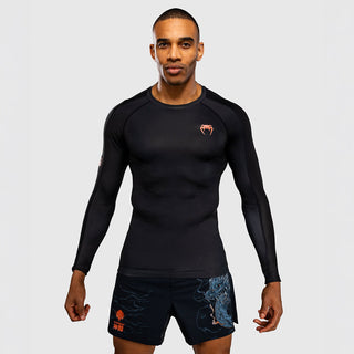 Rashguard Venum Thunder Dragon długi rękaw Czarny-Combat Arena