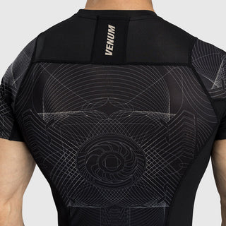Rashguard Venum Krótki rękaw G-Fit Air czarny-piaskowy