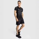 Rashguard Venum Krótki rękaw G-Fit Air czarny-piaskowy