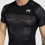 Rashguard Venum Krótki rękaw G-Fit Air czarny-piaskowy