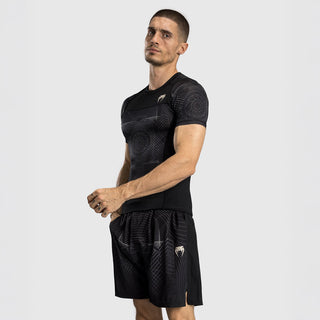 Rashguard Venum Krótki rękaw G-Fit Air czarny-piaskowy