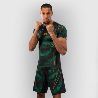Rashguard Venum Matupa krótki rękaw czarno-zielony 