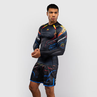 Rashguard Venum Tekken 8 Yoshimitsu długi rękaw czarno-pomarańczowy 