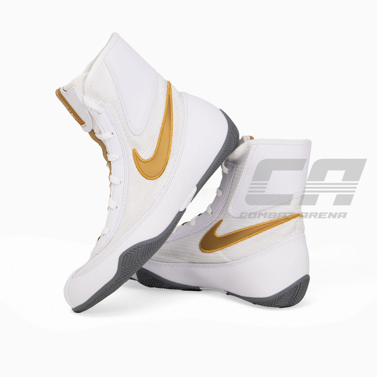 Buty Bokserskie Nike Machomai Biało-Złoty – Combat Arena