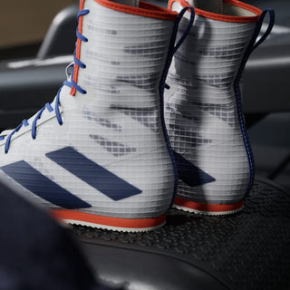 Buty Bokserskie Adidas Box Hog 4 Biało-niebieski 