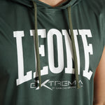 Kamizelka z kapturem Leone Logo ABX120 Zielony 