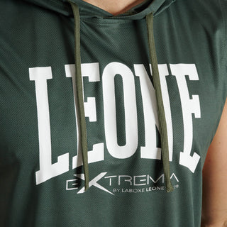 Kamizelka z kapturem Leone Logo ABX120 Zielony 