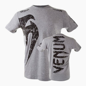 T-Shirt w Bawełna Venum Giant Szaro-Czarny 