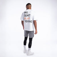 T-shirt Boxraw We Don't Play Boxing Oversize Bianco-Combat Arena