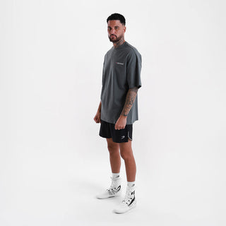 T-shirt Boxraw We Don't Play Boxing Oversize Szaro-różowy-Combat Arena