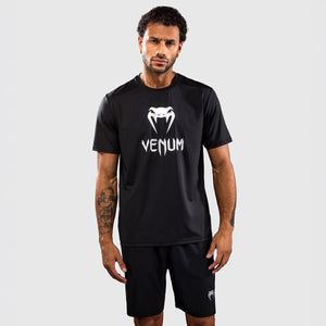 T-shirt Venum Classic Dry Tech Czarny-srebrny-Combat Arena
