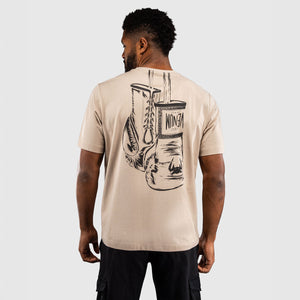 T-shirt Venum Fight Icon Beżowy-Combat Arena