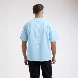 Koszulka Boxraw Lineal Oversize Jasnoniebieski