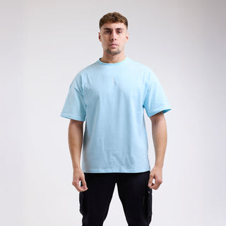 Koszulka Boxraw Lineal Oversize Jasnoniebieski