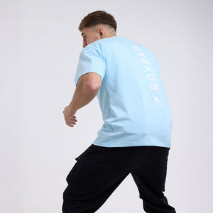 Koszulka Boxraw Lineal Oversize Jasnoniebieski
