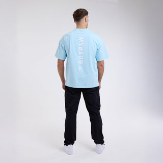 Koszulka Boxraw Lineal Oversize Jasnoniebieski