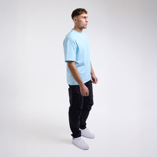 Koszulka Boxraw Lineal Oversize Jasnoniebieski