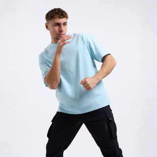 Koszulka Boxraw Lineal Oversize Jasnoniebieski