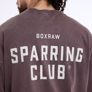 Koszulka Boxraw Sparring Club Oversize Brązowy