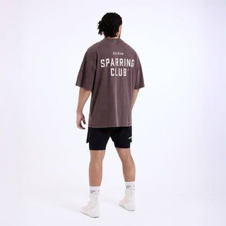 Koszulka Boxraw Sparring Club Oversize Brązowy