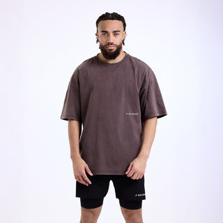 Koszulka Boxraw Sparring Club Oversize Brązowy