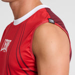Techniczny T-shirt bez rękawów WAKO Leone AB995 Czerwony 
