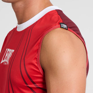 Techniczny T-shirt bez rękawów WAKO Leone AB995 Czerwony 